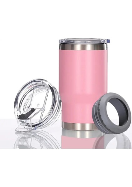 4'ü 1 Arada Seyahat Kupası ve 12 Oz Kutu ve Bira Şişesi Için Soğutucu Yalıtılmış. 2 Kapak Kapasiteli Evrensel Serin Yaz Buz Şişesi Fincanı: 14 Oz/renk: Mavi (Yurt Dışından)