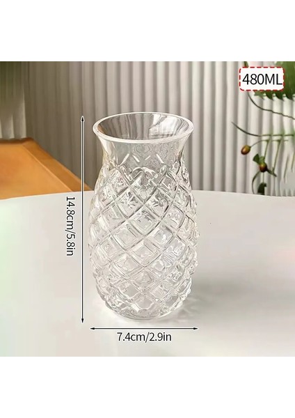 Cam Soğuk Içecekler Fincan Restoran Suyu Kurı Köpüklü Su Kokteyl Şarap Içecek Dakları Kupa Yaz Buzlu Kahve Kupası Içecek: S2-400ML/KAPASITE: Resim Olarak (Yurt Dışından)