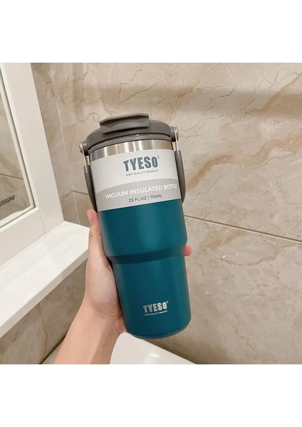 600ML Tyeso Kahve Kupası Paslanmaz Çelik Termos Şişe Taşınabilir Vakum Kupa Termos Yalıtımlı Araba Sütü Çay Suyu Bottlecaity: 600ML/RENK: Mavi (Yurt Dışından)
