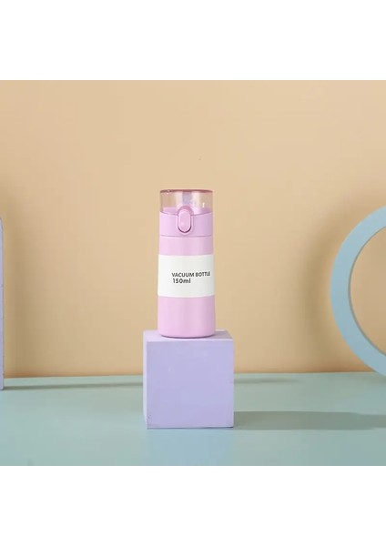 150/250ML Mini Cep Termos Kupası Paslanmaz Çelik Yalıtımlı Şişe Kızlar Mini Sevimli Su Kupası Saman Termoscapacity: 150ML/RENK: Pembe (Yurt Dışından)