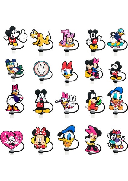 1-20PCS Disney Mickey Minnie Donald, Araba Termos Kupası 3040OZ CUP1MM Saman Toppers Yeniden Kullanılabilir Toz Geçirmez Saman Capscolor: 14 (Yurt Dışından)