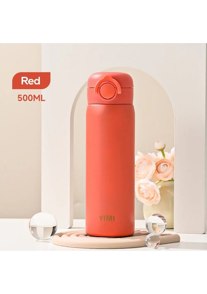 500ML Termos Şişesi Vakum Şenlikleri Tumbler 316 Paslanmaz Çelik Termal Su Şişesi Sıcak ve Soğuk Yalıtımlı Kupa Içilmeleri Kapasite: 500ML/RENK: Kırmızı (Yurt Dışından)
