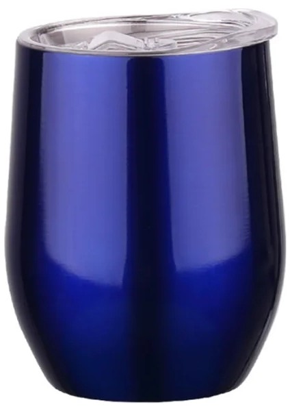 12OZ Şarap Mühür Örtüsü Özel Logo Kupa Vakum Yalıtılmış Termos Garrafa Termica Yumurta Şekli Kahve Tımarca Şarap Birası Lidcapacity Ile: Slive Adı/renk: Mavi (Yurt Dışından)