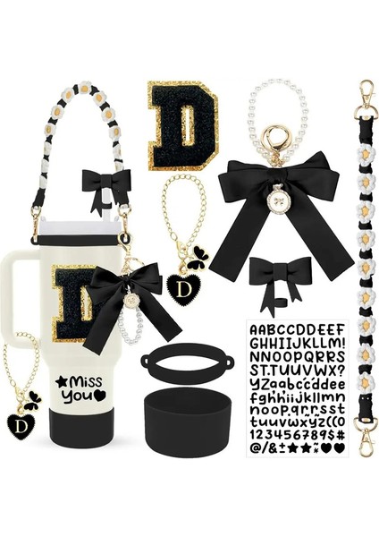 Saman Topper, Silikon Prokektif Önyükleme, Kupa Cazibesi, Çıkartmalar ve Sap Askısı 40OZ Obbler Fincan Renk: D Dahil 8pcs Fincan Aksesuarları: D (Yurt Dışından)