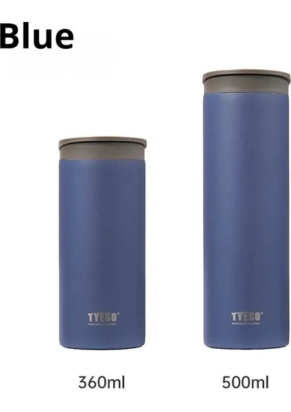 Tyeso 360/500ML Paslanmaz Çelik Yalıtımlı Seyahat Kupası Soğuk ve Isı Termal Kupa Kahve Kahve Kupası Sızdıran Vakum Şişeleri Kapasite: 360ML/RENK: Mavi (Yurt Dışından)