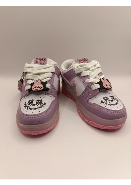 Labubu Işıklı Bağcıklı Kız Çocuk Spor Ayakkabı Sneaker modelleri