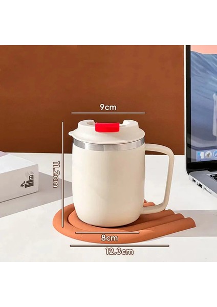 Worthbuy 304 Kalıplı Paslanmaz Çelik Su Kupası, Yeniden Çift Katmanlı Yalıtımlı Süt Kahve Kupası Kupa Taşınabilir Içme Kupası : 401-500ML/RENK: C Stil (Yurt Dışından)