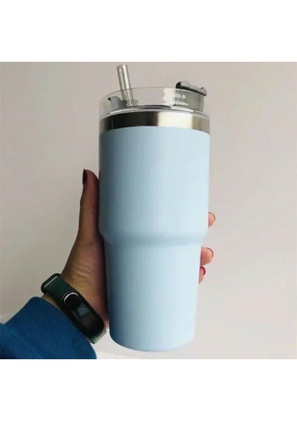 Yeni Son Starbuck Buz Kupası Araba Kupası 304 Paslanmaz Çelik Su Kupası 20OZ Büyük Kapasiteli Bira Kupası Yalıtım ve Soğutma Kapasitesi: 591ML/RENK: Mavi (Yurt Dışından)