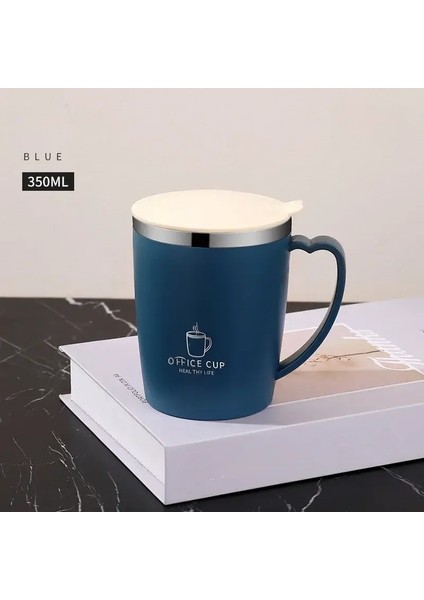 350ML Vakum Kupası Taşınabilir Kupa Yalıtımlı Kupa Açık Hava Için Iyi Bakı Koşu ve Kapak Kapasite Ile Çift Duvar Paslanmaz Çelik Kahve Kupası: 350ML/RENK: Mavi (Yurt Dışından)