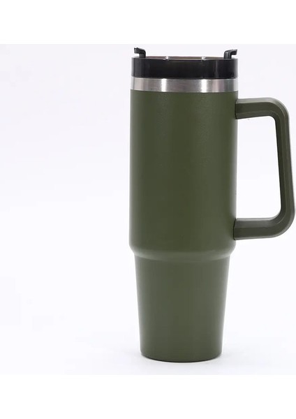 Özel Logo Termos Tumbler 40OZ Tutarlı Araba Kupası Dev Saman Kahve Sütü Gezisi Soğuk Dondurma Kupası Yalıtımlı Su Kupası Kapasite: Şerit Logosu/renk:. (Yurt Dışından)