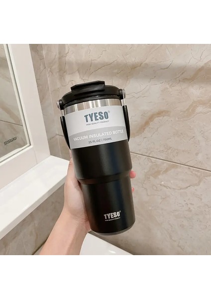 600ML Tyeso Kahve Kupası Paslanmaz Çelik Termos Şişe Taşınabilir Vakum Kupa Termos Yalıtımlı Araba Sütü Çay Suyu Bottlecaity: 600ML/RENK: Mavi (Yurt Dışından)