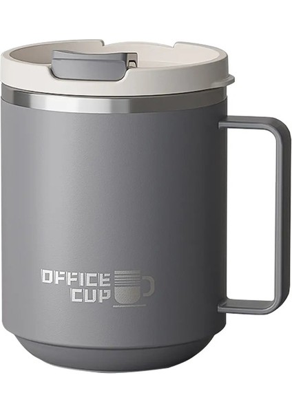 Worthbuy 304 Paslanmaz Çelik Çift Duvar Yalıtımlı Kahve Kupası Taşınabilir Mühürlü Su Kupası Büyük Kapasite Içme Kupası Kapasite: 401-500ML/RENK: Gri (Yurt Dışından)