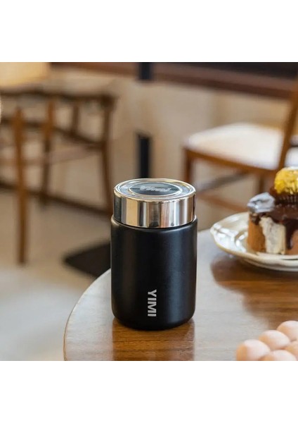 230ML Mini Termal Dak Moda Sızdırmaz Paslanmaz Çelik Cep Şişesi Hafif Kahve Kupa Renk: Siyah (Yurt Dışından)