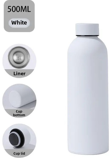 Çapraz Sınır 304 Paslanmaz Çelik Termos Kupası Amerikan Küçük Ağız Açık Hava Spor Su Kupası Açık Vakum Soğuk Su Kupası Kapasite: 500ML/RENK: 2 (Yurt Dışından)