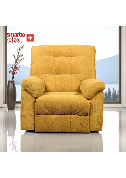 TV Koltuğu Berjer – Paris Serisi, Manuel Mekanizmali Modern Baba Koltuğu, Ergonomik Sırt Destekli Tasarım, Kadife/Şönil Kumaş, Dekoratif Tekli Koltuk (Salon/Oturma Odası)