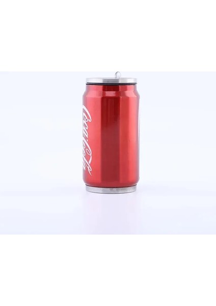 Paslanmaz Çelik Kola Termos Can Su Kupası Seyahat Araç Vakum Şişeleri Içecek Kupa Çift Katman Saman Soda Can Termos Kurı Kapasite: 350ML/RENK: A (Yurt Dışından)