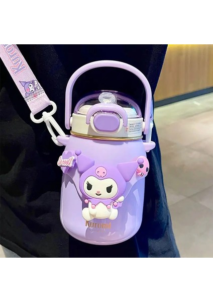 700ML Kulomi Sevimli Kız Termo Şişe 316 Paslanmaz Çelik Yalıtımlı Su Şişesi Öğrencisi Anti Damla Vakum Yalıtımlı Kupa Varlık: 700ML/RENK: C (Yurt Dışından)