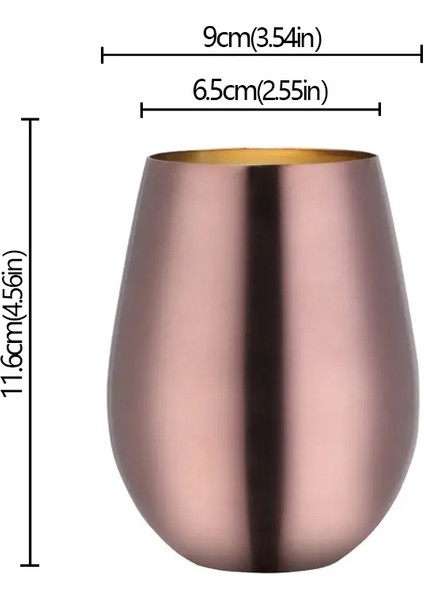 500ML Paslanmaz Çelik Tek Katman Titanyum Kaplama Şaraplı Şaraplar Bira Süt Kupası Içme Kupa Büyük Göbek Su Kupası Sarf Malzemeleri Renk: Gül Altın/kapasite: 401-500ML (Yurt Dışından)