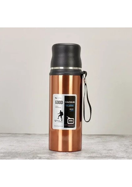 600/800/1000ML Sıcak Soğuk Termos Dak Paslanmaz Çelik Kahve Fincan Su Şişesi Taşınabilir Seyahat Sporları Su Isıtıcısı Vakum Şişlik Kapasitesi: 600ML/RENK: Altın (Yurt Dışından)