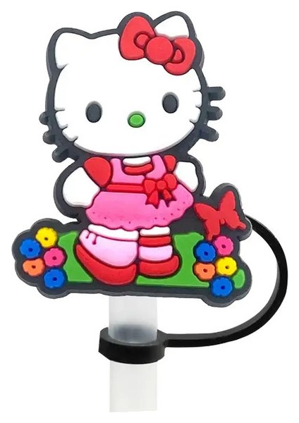 1-25PCS Hello Kitty Miniso Araba Termos Kupası 3040OZ CUP1MM Saman Toppers Yeniden Kullanılabilir Toz Geçirmez Saman Kapağı Renk: 1 (Yurt Dışından)