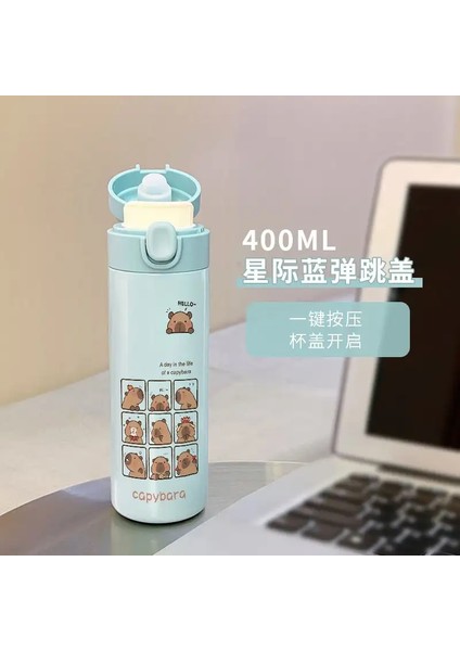 400ML Capya Karikatür Paslanmaz Çelik Kahve Kupası Seyahat Termal Kupa Sızdıran Termos Şişe Çay Kahve Kupa Yalıtımlı Kupa Hediye Kapasitesi: 400ML/RENK: 5 (Yurt Dışından)