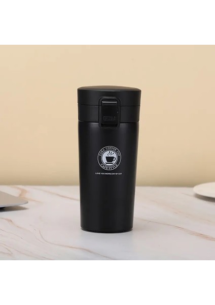 500ML Termal Kupa Sızdırmaz Termos Kupa Kahve Çift Duvar 304 Paslanmaz Çelik Kahve Kahve Kahve Kahve Kahve Kahve Kahve Kahve Termos Su Şişesi Kapasite: 500ML/RENK: Siyah (Yurt Dışından)
