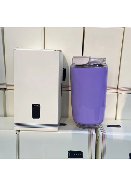 Vakum Yalıtımlı D14 Paslanmaz Çelik Tumbler Termos Kupa Sütü Beyaz Kahve Araç Seyahat Su Şişesi Içme Jug Kapasitesi: 250ML/RENK: Mor (Yurt Dışından)