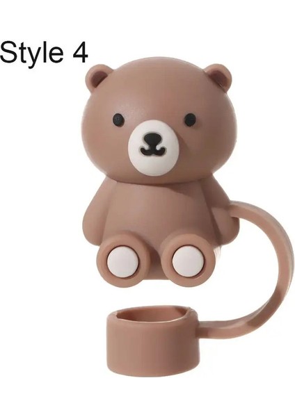 1 Adet Yeniden Kullanılabilir Yaratıcı Silikon Saman Söndürme Fiş Sıçrama Geçirmez Içme Toz Kapağı Saman Ipuçları Kapak Içecek Eşyası Mutfak Aracı Aksesuarları Renk: Stil 4 (Yurt Dışından)