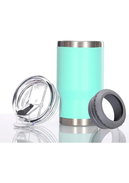 4'ü 1 Arada Seyahat Kupası ve 12 Oz Kutu ve Bira Şişesi Için Soğutucu Yalıtılmış. 2 Kapak Kapasiteli Evrensel Serin Yaz Buz Şişesi Fincanı: 14 Oz/renk: Yeşil (Yurt Dışından)