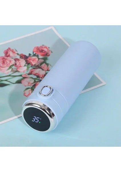 1pc Akıllı Termos Paslanmaz Çelik Su Şişesi LED Sıcaklık Ekran Kahve Termal Kur Akıllı Yalıtım 400ML Dijital Kapasite: 420ML/RENK: Mavi (Yurt Dışından)
