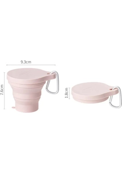 Shimoyama 150ML Katlanır Kupa Mini Geri Çekilebilir Kupa Silikon Taşınabilir Çay Farı Açık Seyahat Kahve Teleskopik Içme Kupası Kaplamalı: Pembe (Yurt Dışından)