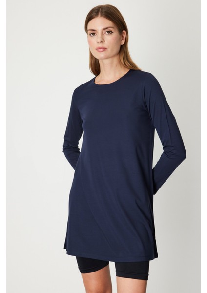 Kadın Uzun Kollu Basic Tunik 61421 Lacivert fiyatları