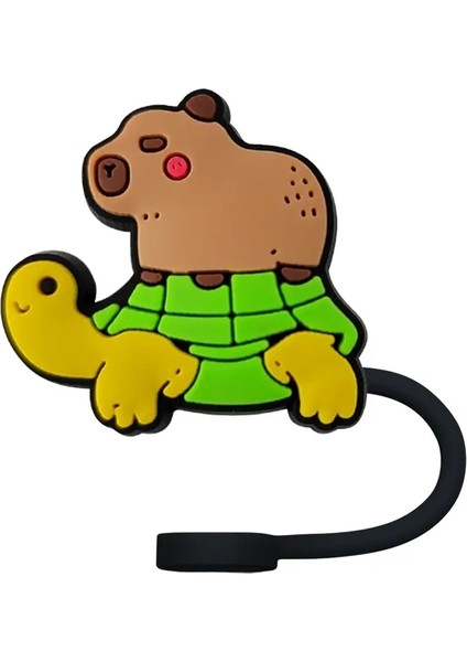 Sevimli Capya Karikatür Saman Kapak Kapağı 10MM Çevre Dostu Saman Saman Sıçrama Kanıtı Içme Kupası Takılar Sarkık Ev Partisi Hediye Renk: 1PCS-10MM (Yurt Dışından)