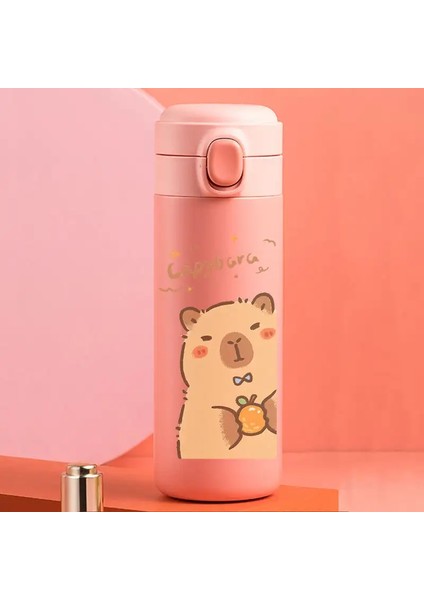 Sevimli Capya Donut Çift Içme Capya Öğrencileri Için Paslanmaz Çelik Su Şişesi Çocuk Çocuk Termos Mugcapacity: 450ML/RENK: 7 (Yurt Dışından)
