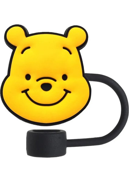 1-21PCS Miniso Disney Winnie Pooh Araba Termos Kupası 3040OZ CUP1MM Saman Toppers Yeniden Kullanılabilir Toz Geçirmez Saman Kapağı Renk: 1 (Yurt Dışından)