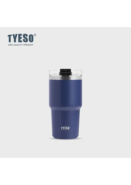 Tyeso Paslanmaz Çelik Kahve Kupası 900ML Soğuk ve Sıcak Çift Katmanlı Yalıtımlı Kupa Vakum Termal Kupa Ins Tarzı Su Şişesi Kapasite: 900ML/RENK: Mavi (Yurt Dışından)