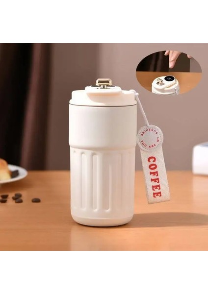 Paslanmaz Çelik Akıllı Termos Şişe Akıllı Sıcaklık Ekran Kahve Kupası Vakum Şenlikleri Ofis Kupası Iş Taşınabilir Kupa Kapasite: 450ML/RENK: 05 (Yurt Dışından)