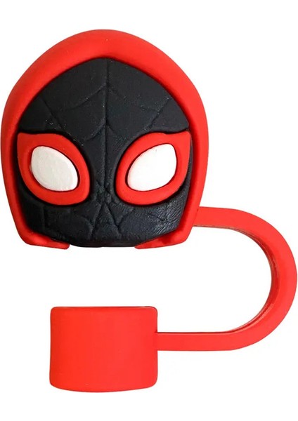 Miniso 1-5pcs 3D Stereo Örümcek Adam Saman Kapak Kapağı 10MM Içecek Saman Tapası Yeniden Kullanılabilir Fit Kupa Aksesuarları Saman Kapakları Kolye Renk: 03 (Yurt Dışından)