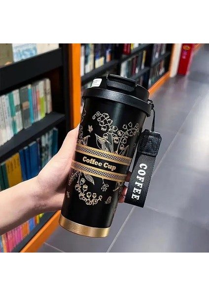 500ML Paslanmaz Çelik Termal Kahve Kahve Kahve Kahve Kahve Kahve Termos Şişe Çay Ofisi Iş Tarzı Seyahat Termo Mugcapacity: 500ML/RENK: Beyaz (Yurt Dışından)