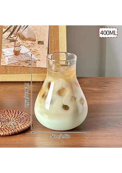 Cam Soğuk Içecekler Fincan Restoran Suyu Kurı Köpüklü Su Kokteyl Şarap Içecek Dakları Kupa Yaz Buzlu Kahve Kupası Içecek: S2-400ML/KAPASITE: Resim Olarak (Yurt Dışından)