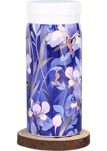 Leno 200ML Baskılı Termos Şişesi Yalıtılmış Sızdıran Su Şişesi Taşınabilir Çift Paslanmaz Çelik Termal Kupa Kapasite: 101-200ML/RENK: Beyaz (Yurt Dışından)