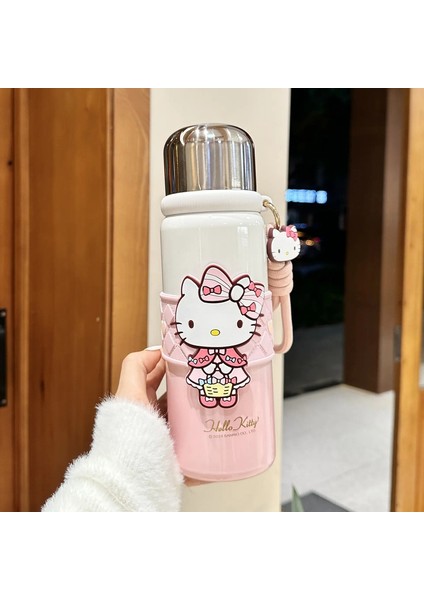 Xw Sanrio Termos Şişe Saman Kupası 600ML Sevimli Kuromi Hello Kitty Kızlar Yetişkin Kupası Paslanmaz Çelik Kawaii Termal Su Bottlecaity: 600ML/RENK: GK06 (Yurt Dışından)