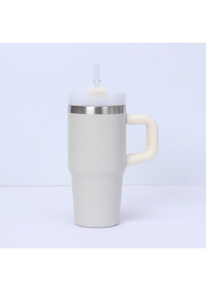 Mini 14OZ Paslanmaz Çelik Tumbler Yalıtım Kahve Kupası Su Şişesi Kupa Tatil Hediyeleri Için Saman Içi Vakum Şişeler Kupa Kapasite: 14OZ/RENK: Silk Beyaz (Yurt Dışından)