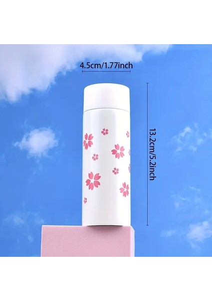 120ML Cep Mini Termos Su Şişesi Sevimli Küçük Paslanmaz Çelik Dak Fincan Taşınabilir Termal Yalıtım Kahve Su Kupası Kapasite: 120ML/RENK: Beyaz (Yurt Dışından)