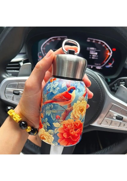 Taşınabilir 304 Paslanmaz Çelik Yalıtılmış Kupa Çift Duvar 300ML Kahve Kahve Sızdırmaz Mini Su Şişesi Açık Seyahat Ofis Kapasitesi: <50ML/RENK: Stil 8 (Yurt Dışından)