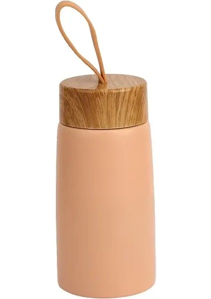 304 Paslanmaz Çelik Mini Termos Şişesi Vakum Şişesi Taşınabilir El Izoleli Kahve Kupa Açık Hava Dış Havada Termal Kupa Seyahat Kupa Kapasite: 280ML/RENK: Pembe (Yurt Dışından)