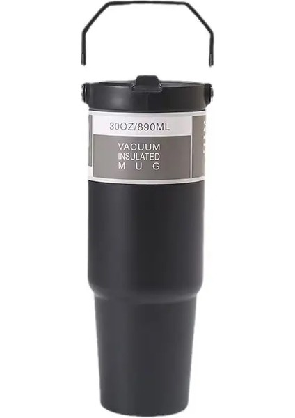 30 Oz Büyük Kapasiteli Taşınabilir Araba Fincan Paslanmaz Çelik Termos Kap Saman Saplı Seyahat Spor Su Şişesi Vakum Flaskcapacity: 801-900ML/RENK: Açık Yeşil (Yurt Dışından)