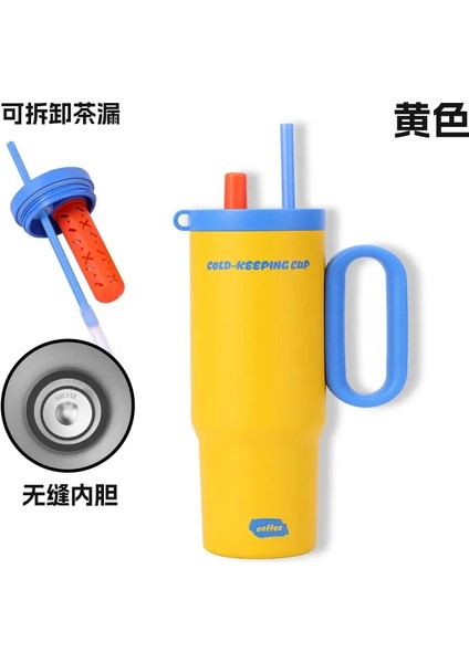 Büyük Kapasiteli Paslanmaz Çelik Yalıtımlı Dak, Basit Ev Ofis Dondurma Fincanı, Açık Portatif Araba Kahve Fincanı Kapasite: 720ML/RENK: 05 (Yurt Dışından)