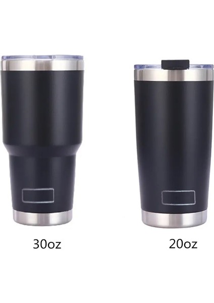 30OZ 20OZ Tumbler Seyahat Kurı Samanlı Kapaklı Bira Kupası Paslanmaz Çelik Vakum Insülat Termal Su Şişesi Araba Kahve Kapasitesi: Sadece 900ML (30OZ) (Renk: Renk: Siyah (Yurt Dışından)