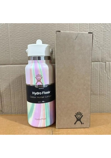 32OZ 40 Oz Hidro-Plaka Büyük Kapasiteli Paslanmaz Çelik Alan Su Isıtıcısı Açık Dağcılık Çift Katmanlı Yalıtılmış Fincan Su Bottlecapity: 32OZ/RENK: Şeker (Yurt Dışından)